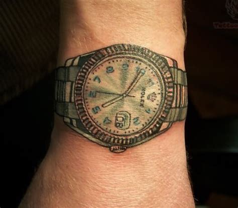 rolex tattoo|rolex wrist tattoos.